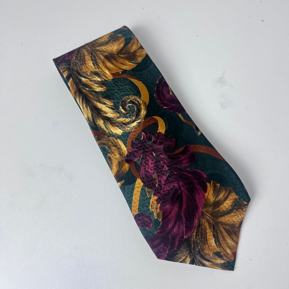 Fumagalli's Men's Silk Necktie Tie Floral Multicolor Italy 60x3.5 Made‎ in Spain